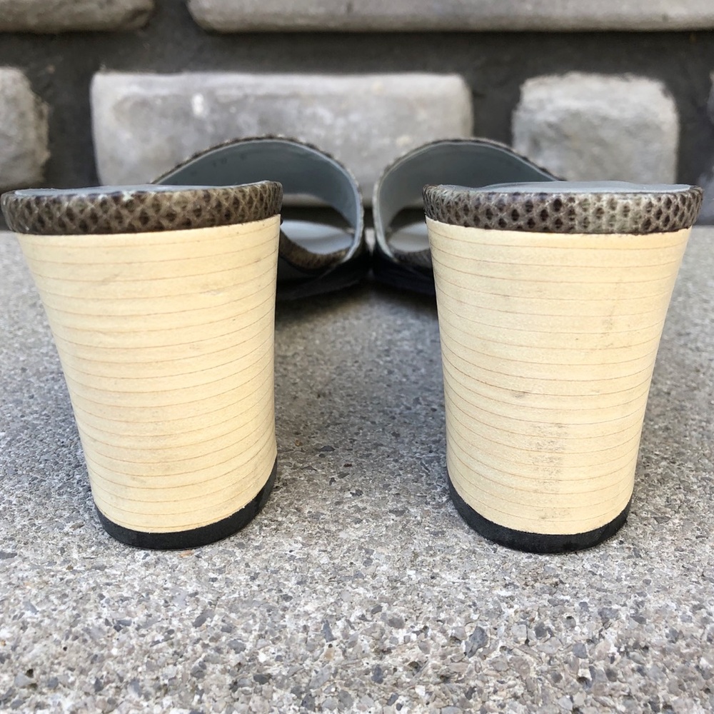 Gucci Snakeskin Slides green/black Tom Ford sz 10 - Picture 7 of 8